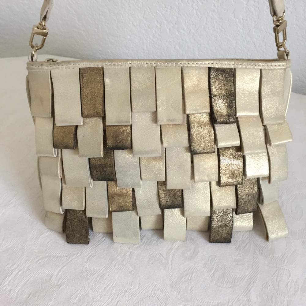 Bcbg Maxazria gold fringe bag